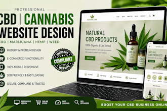 design cbd website, cannabis website, marijuana website, hemp website, weed