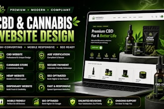 design cbd website, cannabis website, marijuana website, hemp website, weed