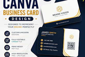 design a professional canva business card for your brand