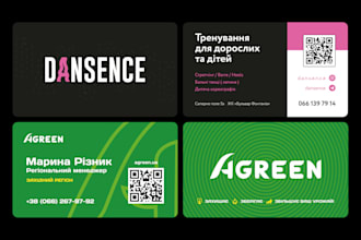 design business card and brand identity