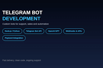build a custom telegram bot for your business