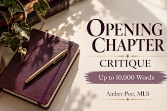 critique your first 10k words for hook, pacing, and reader engagement