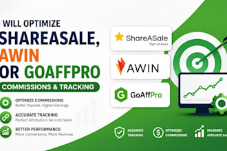 optimize shareasale, awin, goaffpro commissions tracking