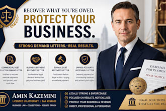 prepare a formal debt recovery letter before legal action is taken