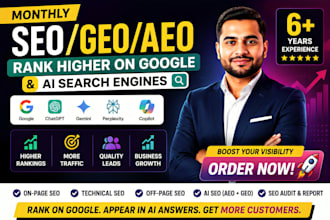 monthly website local SEO, aeo, GEO for ai search engine optimization and google