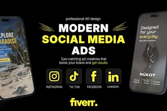 design modern social media ads, banners, posts