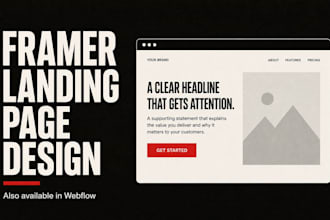design framer landing page webflow landing page, landing page design