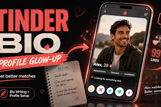 write you tinder bio and setup your dating profile