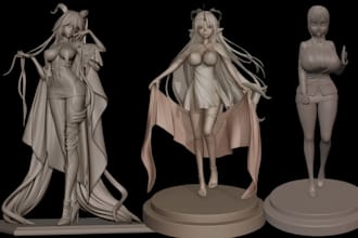 sculpt 3d nsfw female character anime model erotic toy figurine stl for 3d print