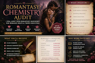 audit your romantasy manuscript for romance beats and trope execution