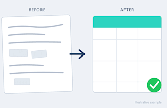 convert your PDF or scanned files into clean excel or CSV data