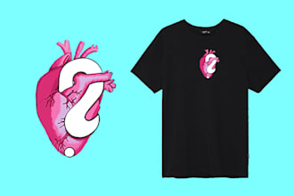 design graphic artwork for t shirt and merchandise