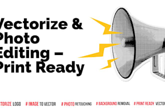convert your image to vector and retouch photos