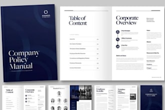 design corporate b2b company brochure, business financial report, proposal