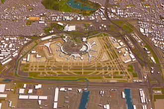 create airport masterplan, terminal design, and cgi renders