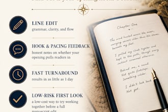 professionally critique and edit your books first chapter