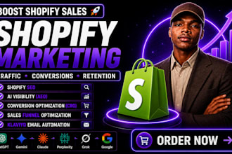 boost shopify sales with seo, cro, sales funnel and klaviyo email automation