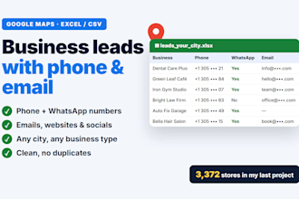 scrape google maps business leads with phone numbers and emails