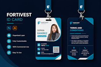 do id card design, name card, lanyards or ribbon in 6 hrs