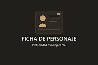 write the character profile and fact sheet for your novel or story
