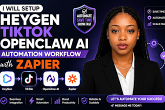 setup slack workflow  heygen tiktok openclaw ai automation workflow with zapier