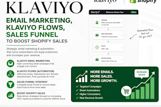 do klaviyo email marketing, klaviyo flows, sales funnel to boost shopify sales