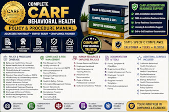 write carf behavioral health policy and procedure for california, texas, florida