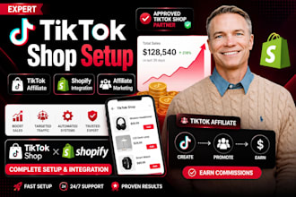 setup tiktok shop, tiktok affiliate, tik tok ads for shopify dropshipping store