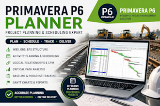 create a professional primavera p6 project schedule