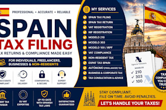 do spain tax filing, spain tax return, vat registration and nif