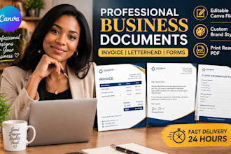 design editable canva invoice templates letterhead pricelist business forms PDF