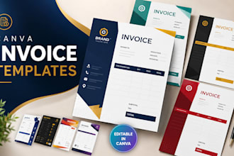 design editable canva invoice templates letterhead pricelist business forms PDF
