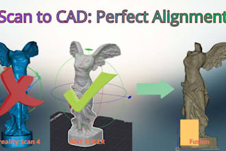 do 3d cad modelling, repair 3d scan, fix mesh optimize stl files for 3d printing