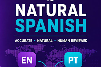 translate english and portuguese to natural spanish