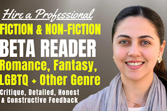do sensitivity reading, beta read, critique dark fantasy lgbtq romance novel