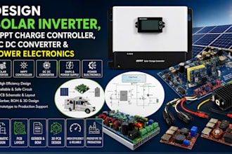 design solar inverter mppt charge controller dc dc converter  power electronics
