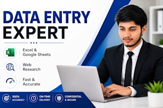 be your professional data entry expert and web researcher