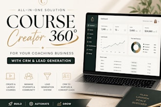 setup course creator 360 for your coaching business with crm lead generation