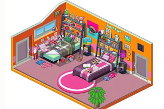 pixel isometric game art retro pixel art 2d game asset props sprite environment