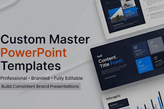 design custom master powerpoint template and branded presentation deck