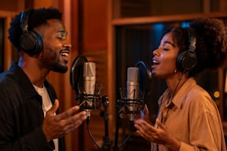record a male and female duet vocal song for your track