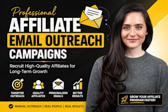 do affiliate email outreach campaign, recruit high quality affiliates marketers
