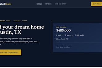 design a professional landing page or website