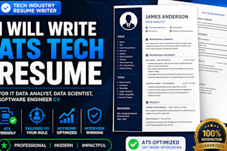 write ats tech resume for IT data analyst, data scientist software engineer CV