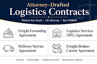 draft freight broker carrier agreement delivery logistic contract as US lawyer