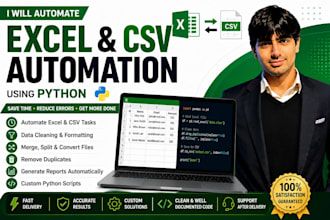 automate excel and CSV tasks using python