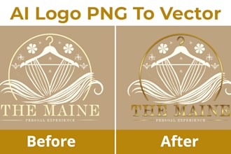do ai generated logo to professional vector