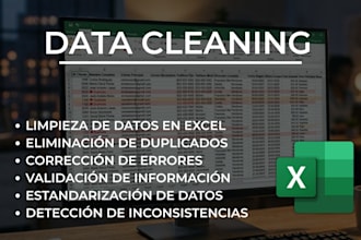 limpieza de datos en excel, corrección, organización y validación de información