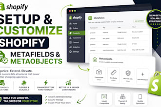 setup and customize shopify metafields, metaobjects, in your shopify store