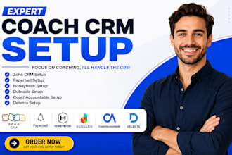 setup coaching crm zoho crm paperbell honeybook dubsado coachaccountable delenta